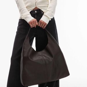 Brown leather big hobo bag & Other Stories